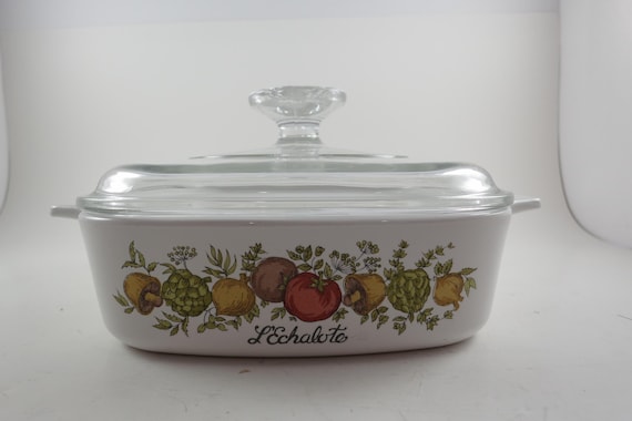 1979-1985 Corning Ware Spice O' Life Pattern A-1-B 1 Quart Saucepan with A-1-C Glass Lid Excellent Condition