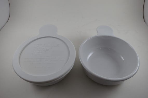 Vintage CorningWare Grab-It Bowls (2) with Lids, 550ml Heat N Serve P-150-B
