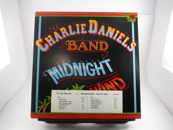 Vintage 1977 Vinyl LP Record Midnight Wind The Charlie Daniels Band Near Mint Condition White Label Promo Pressing 69546