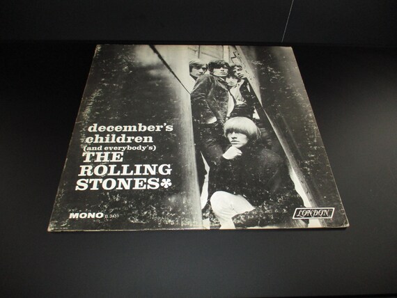 Vintage 1966 Vinyl LP Record December's Children The Rolling Stones Mono Version Very Good Condition Dark Red Label 67065