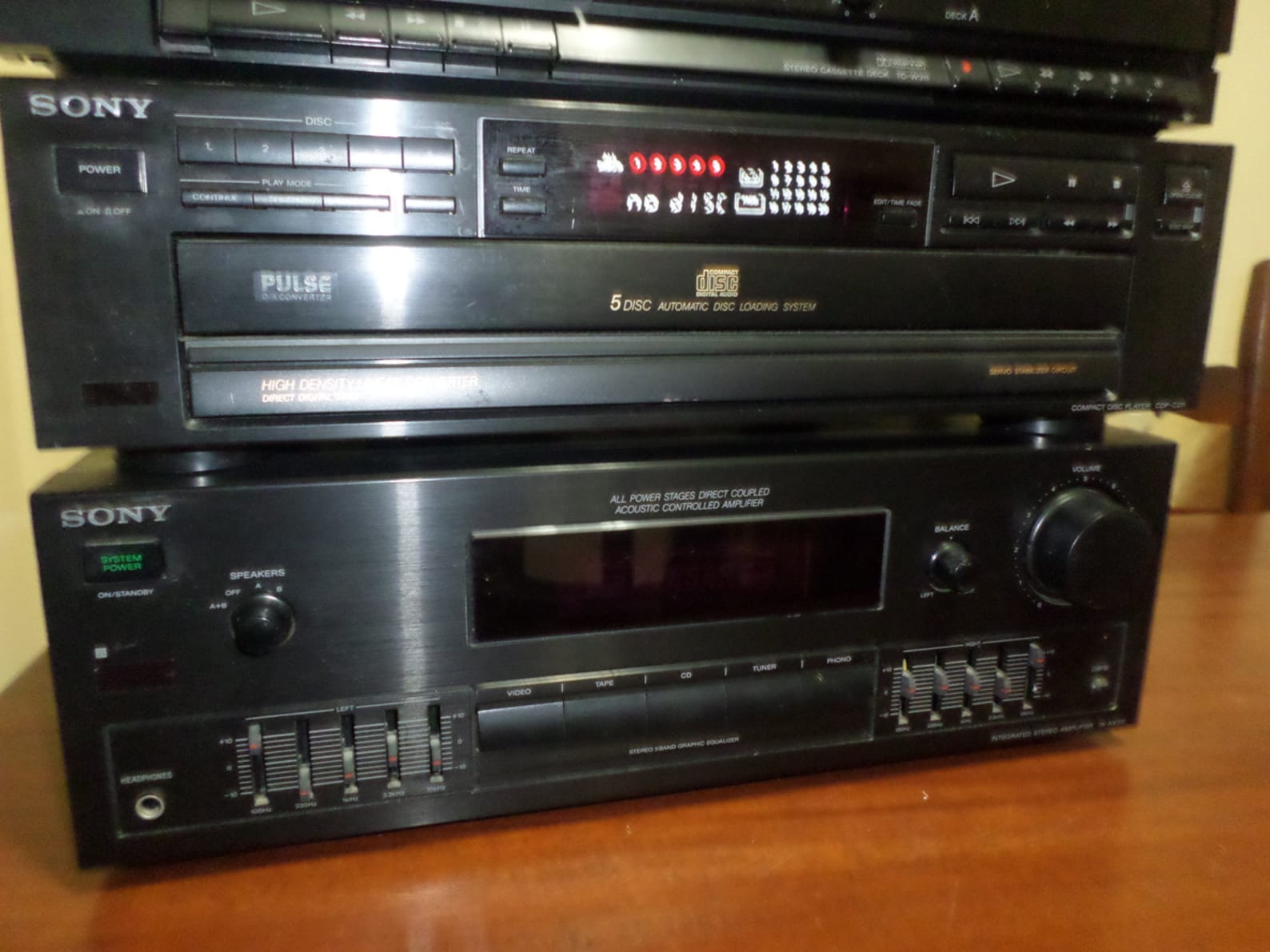 Sony Stereo System 90s Vintage Early 90's Sony Hi Output Home Stereo System Tuner | Etsy