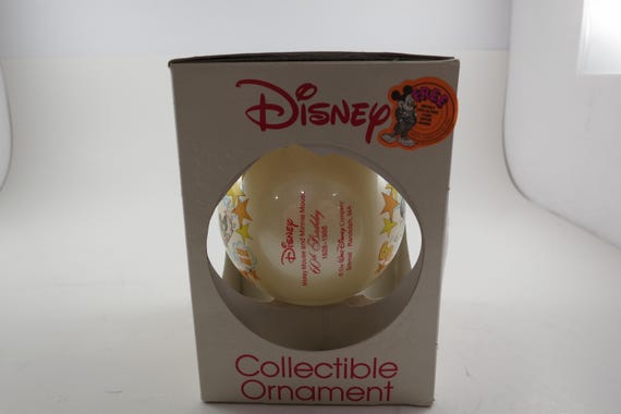Vintage 1988 Disney Characters Walt Disney Mickey & Minnie Mouse 60th Birthday Christmas Ornament In Original Box