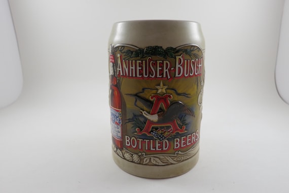 Vintage 1991 Anheuser Busch Budweiser Bottled Beer Stein Excellent Condition 5 3/4 Inches Tall