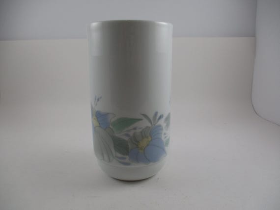 Vintage Rosenthal German China Studio Line Blue Floral Vase 6 1/4 Inches Tall Beautiful Condition