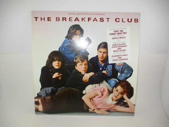 Vintage 1985 Vinyl LP Record The Breakfast Club Original Motion Picture Soundtrack Excellent Condition Hype Sticker Promo Gray Vinyl 69945