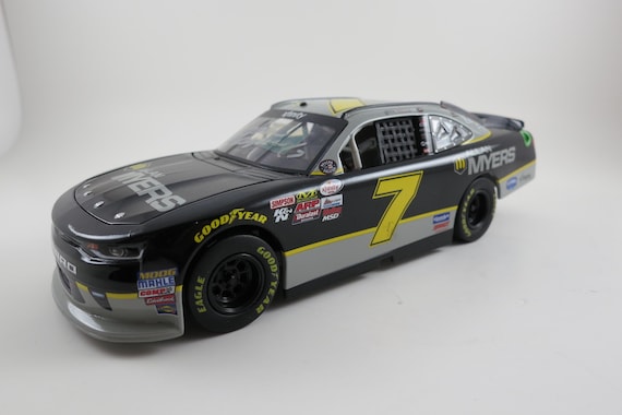 Lionel Action #7 Allan Myers Justin Allgaier 2018 Chevrolet Camaro Diecast Standard Finish 1:24 Scale Signed on the Windshield by Justin