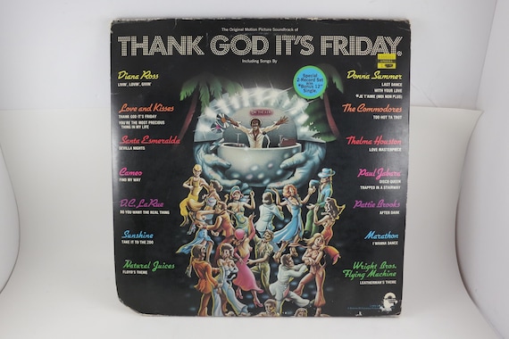 Vintage 1978 Vinyl LP Record Thank God It's Friday Original Motion Picture Soundtrack