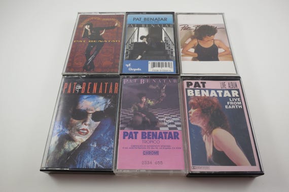 Vintage 1980's Pat Benatar Cassette Tapes Excellent Condition Get Nervous Best Shots Live from Earth Crimes of Passion Sold Individual
