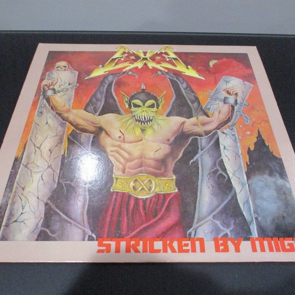 Vintage 1987 Vinyl LP Record Stricken By Might E-X-E Near Mint Condition Thrash Metal 62594