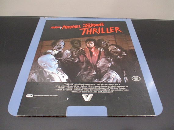 1982 Vintage CED Video Disc Making Michael Jackson's Thriller Excellent Condition Man Cave Wall Decor Watch It