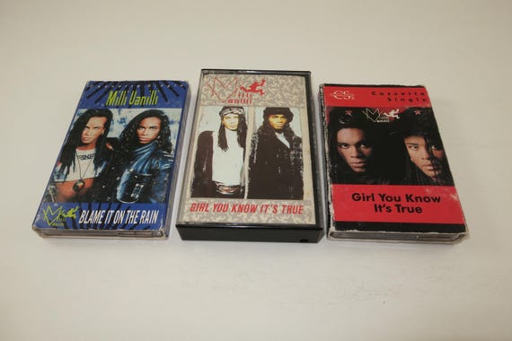 Vintage Milli Vanilli Cassette Tape: Girl You Know It's True, Blame It On the Rain