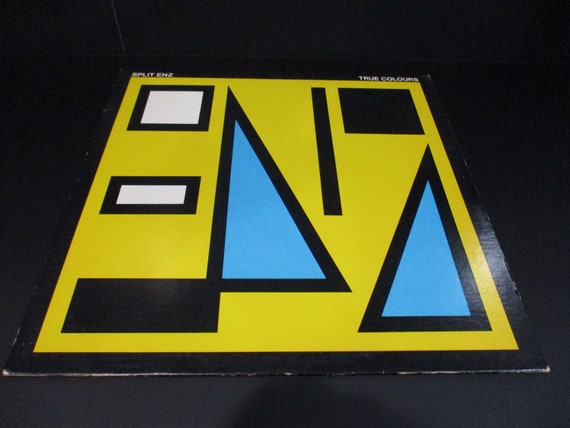 Vintage 1980 Vinyl LP Record True Colours Split Enz Yellow Cover Variation Excellent Condition Etched Record 68914