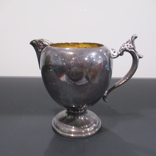 Vintage FB Rogers Silver Plate 1883 Creamer Silver on Copper No 4500 Excellent Condition
