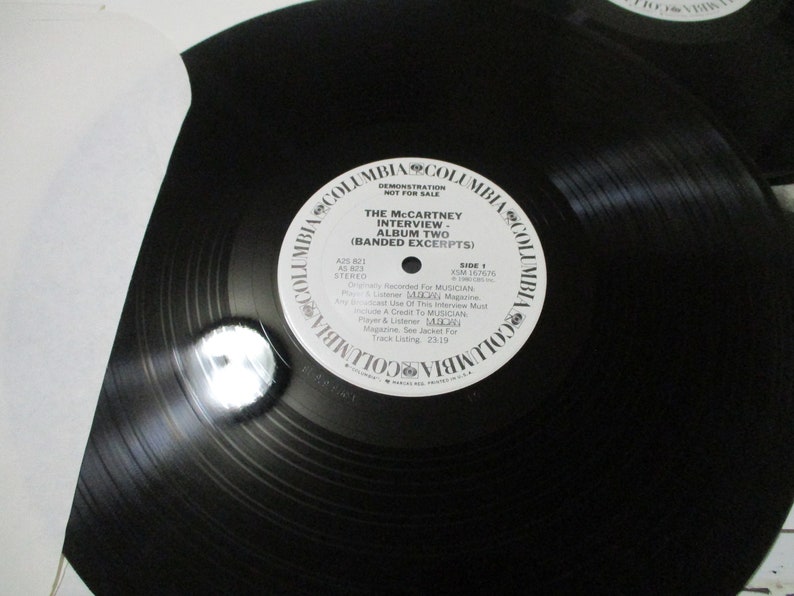 Vintage 1980 Vinyl LP Record Paul McCartney Interview White Label Promo Pressing Near Mint Condition 36292 image 3