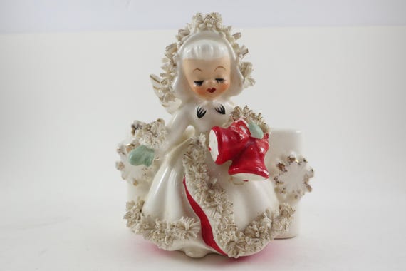 Holt Howard 1958 Japan Spaghetti Trim Angel with Bells Planter