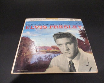 Vintage 1957 Elvis Presley "Peace In The Valley" 45 RPM Record