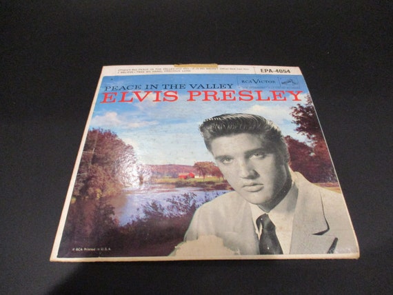 Vintage 1957 Vinyl 45 RPM Record Peace In The Valley Elvis Presley Original Picture Sleeve Excellent Condition 3098