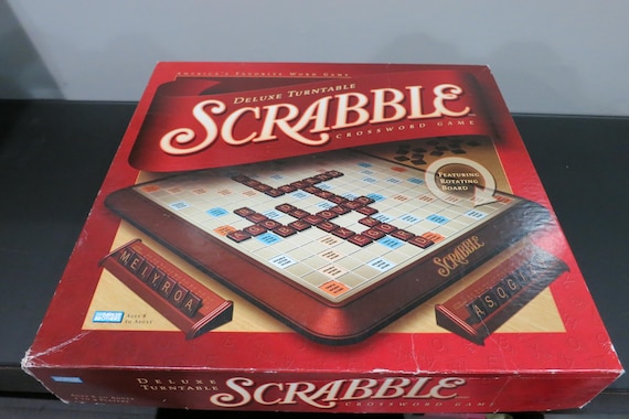 Vintage 2001 Deluxe Collector's Scrabble: Rotating Board, Complete