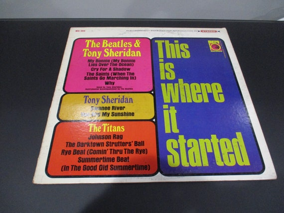 Vintage 1966 Vinyl LP Record This Is Where It Started The Beatles & Tony Sheridan Excellent Condition 66257