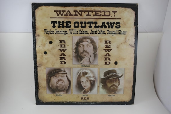 Vintage 1978 Vinyl LP Record Wanted The Outlaws Waylon Jennings Willie Nelson More VG