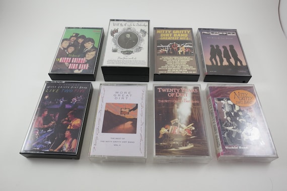 Vintage 1980's Nitty Gritty Dirt Band Cassette Tapes More Great Dirt 20 Years of Dirt Make A Little Magic Real Nitty Sold Individually