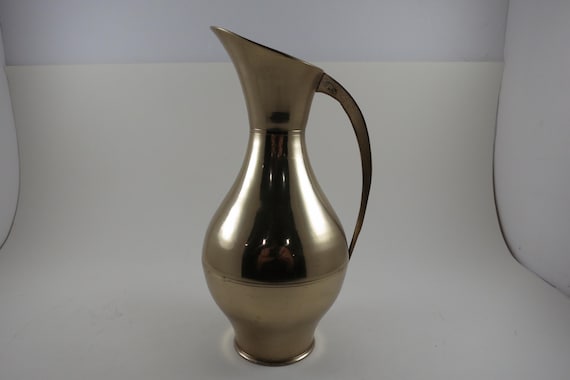 Vintage Brass Patina Vase 8 1/2 Inches Made in Korea Modern Retro