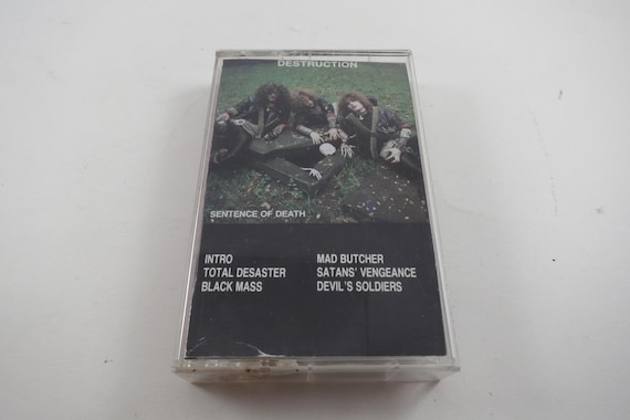 1991 Thrash Metal Cassette Tape Sentence of Death Destruction Enigma Metal Blade Label