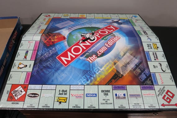 2000 Monopoly Board Game The .Com Edition 100% Complete Custom Tokens