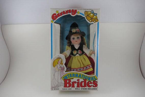 1982 Vogue Ginny International Brides Doll NIB 30-16-07 Turkish w/stand