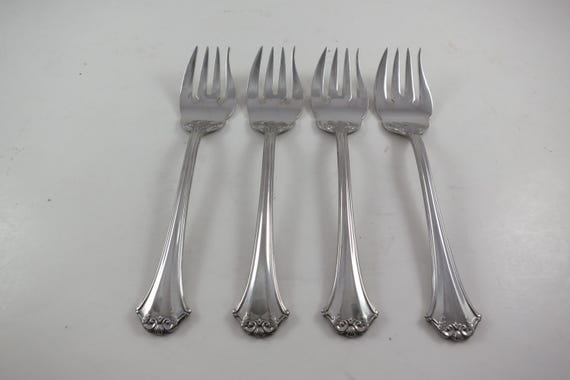 Reed & Barton Silver Plate Salad Forks: French Chippendale Set