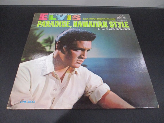 Vintage 1966 Vinyl LP Record Paradise, Hawaiian Style Elvis Presley Mono Excellent Condition 61052