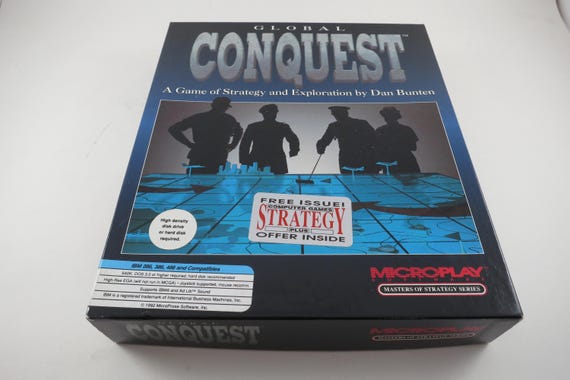 1992 Global Conquest Big Box PC Game Micro Play Software