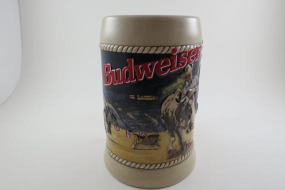Vintage 1992 Budweiser Rodeo Stein No 08834 5 1/2 Inches Tall Excellent Condition