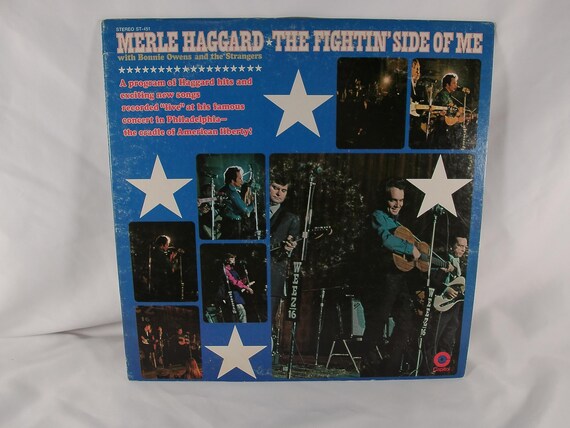 1970 Merle Haggard Vinyl LP Record: The Fightin' Side of Me Original Pressing EX