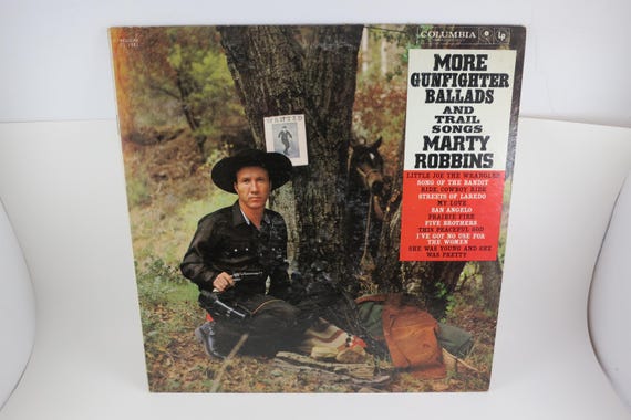 1960 Vinyl LP Record More Gunfighter Ballads and Trail Songs Marty Robbins Mono