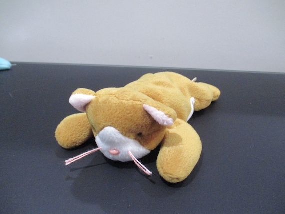 Vintage 1993 TY Beanie Baby Nip The Cat Old Face No Hang Tag First Generation Black & White Tush Tag Excellent Condition