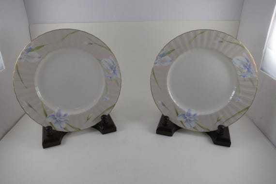 Pair of Mikasa Ballantyne Pattern 8 1/4 Inch Salad Plates 1983-1986