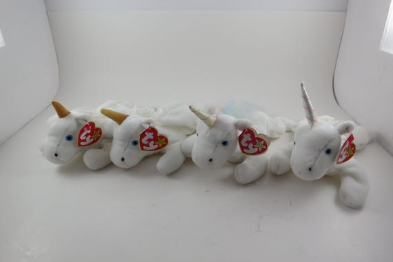 Collection of Four TY Beanie Babies All Mystic Variations MWMT