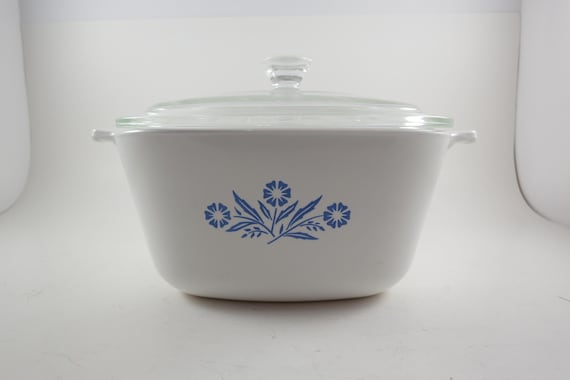 1966-1969 Corning Ware P-1 3/4-B Blue Cornflower 1 3/4 Quart Saucepan with Glass Lid Excellent Condition