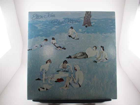Vintage 1976 LP Record Elton John Blue Moves Rocket MCA Records Excellent Condition 65327