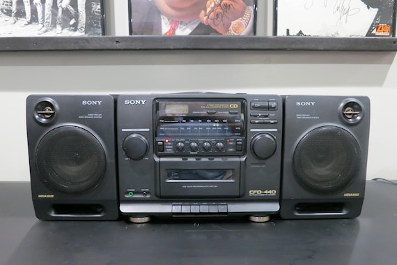 1990's Sony CFD-440 Boom Box Portable Stereo CD Player Great Sound Very Good Condition