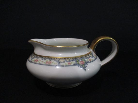 Vintage Haviland Limoges Hand Painted Creamer Red Stamp Gold Trim Excellent Condition