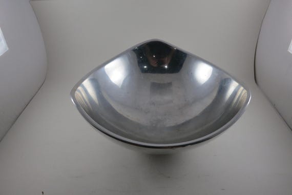 Vintage 1967 Nambe 528 Mid Century Modern Heavy Silver Center Bowl 11 Inches