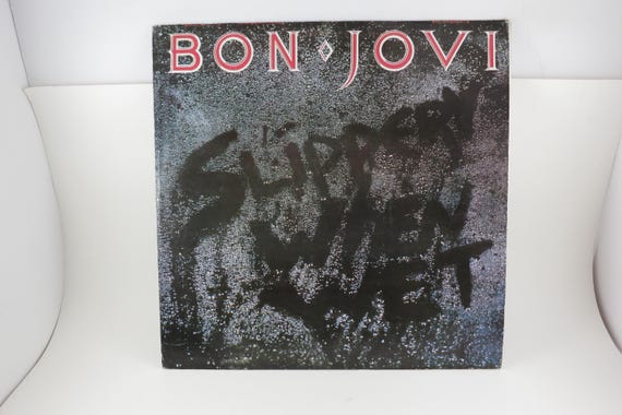 Vintage 1986 Bon Jovi Slippery When Wet Vinyl LP - Rare Netherlands Pressing NM