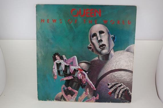 Vintage 1977 Vinyl LP Record Queen News of The World Very Good Condition Original Pressing