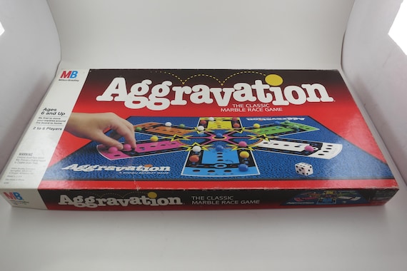 Vintage Aggravation Board Game: 1989 Milton Bradley, Complete