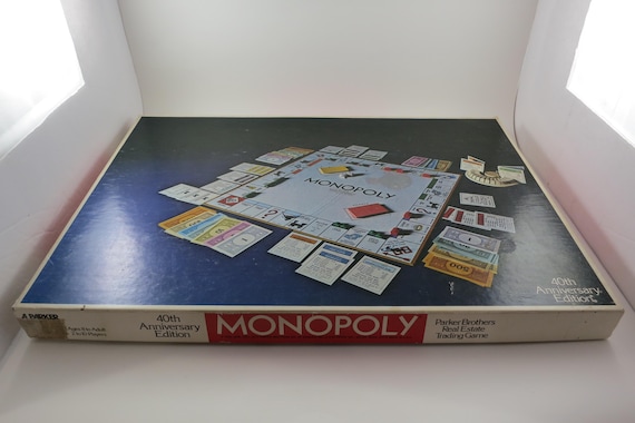 Vintage 1974 Board Game Monopoly 40th Anniversary Edition Extras