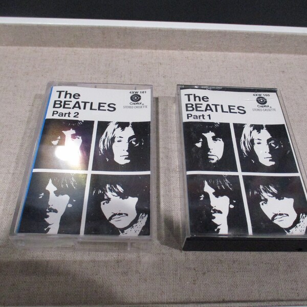 Vintage 1978 Cassette Tape The Beatles Part 1 and 2 Two Tape Set (White Album)