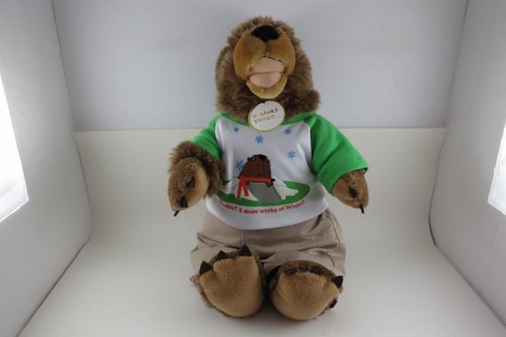 2003 Build A Bear BAB Groundhog Day 16 Inch Plush with Clothes Limited Edition Phil