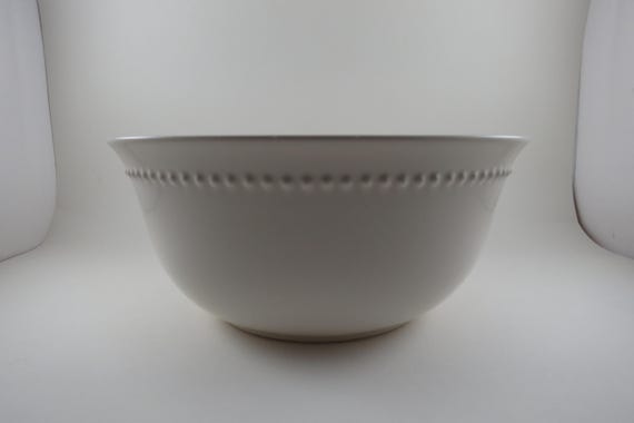 Vintage Pottery Barn Emma White 10 Inch Round Vegetable Bowl